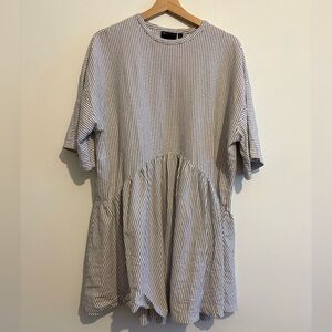 ASOS Striped Mini Dress - Black and White